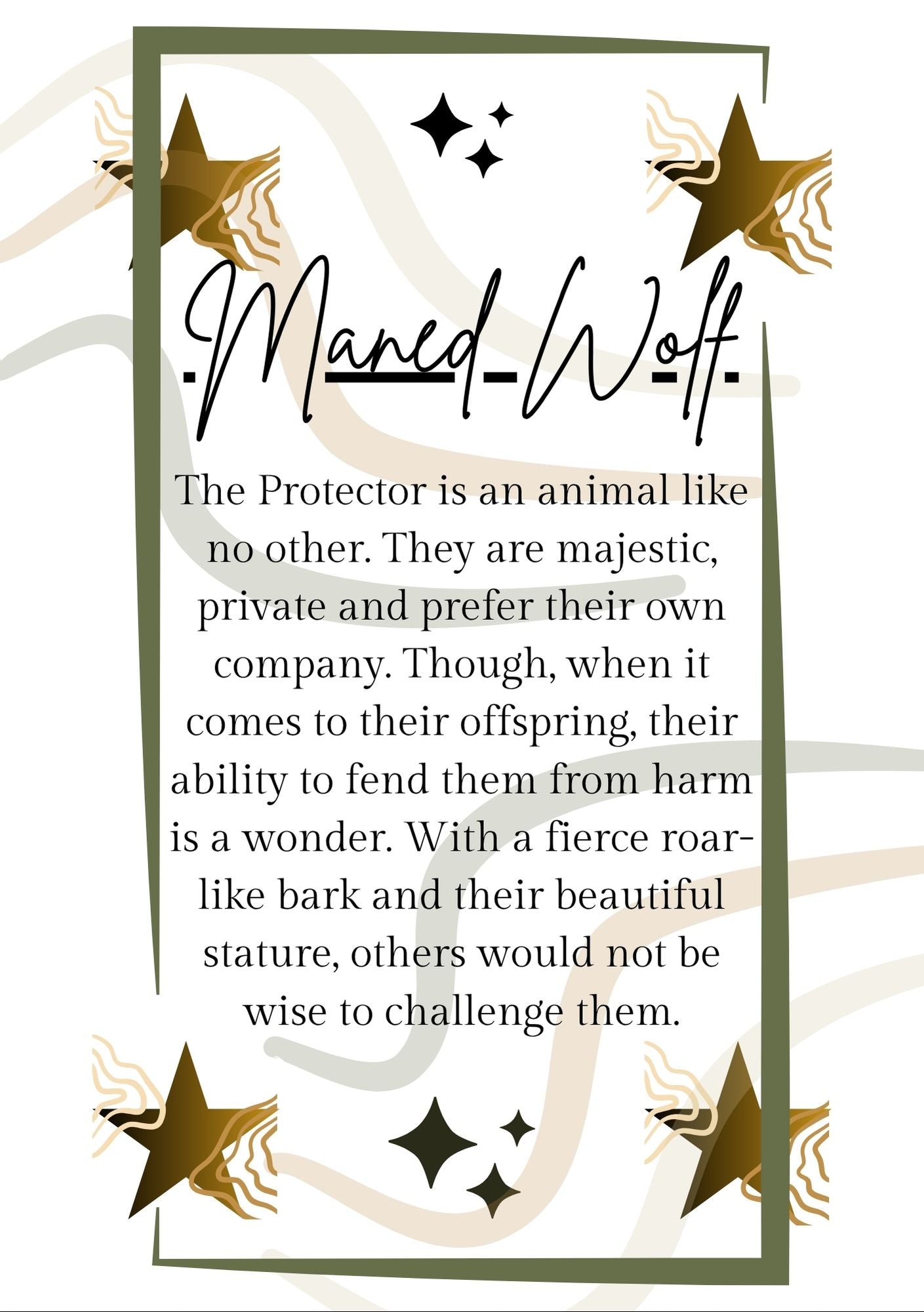 Natural Animal Tarot Cards