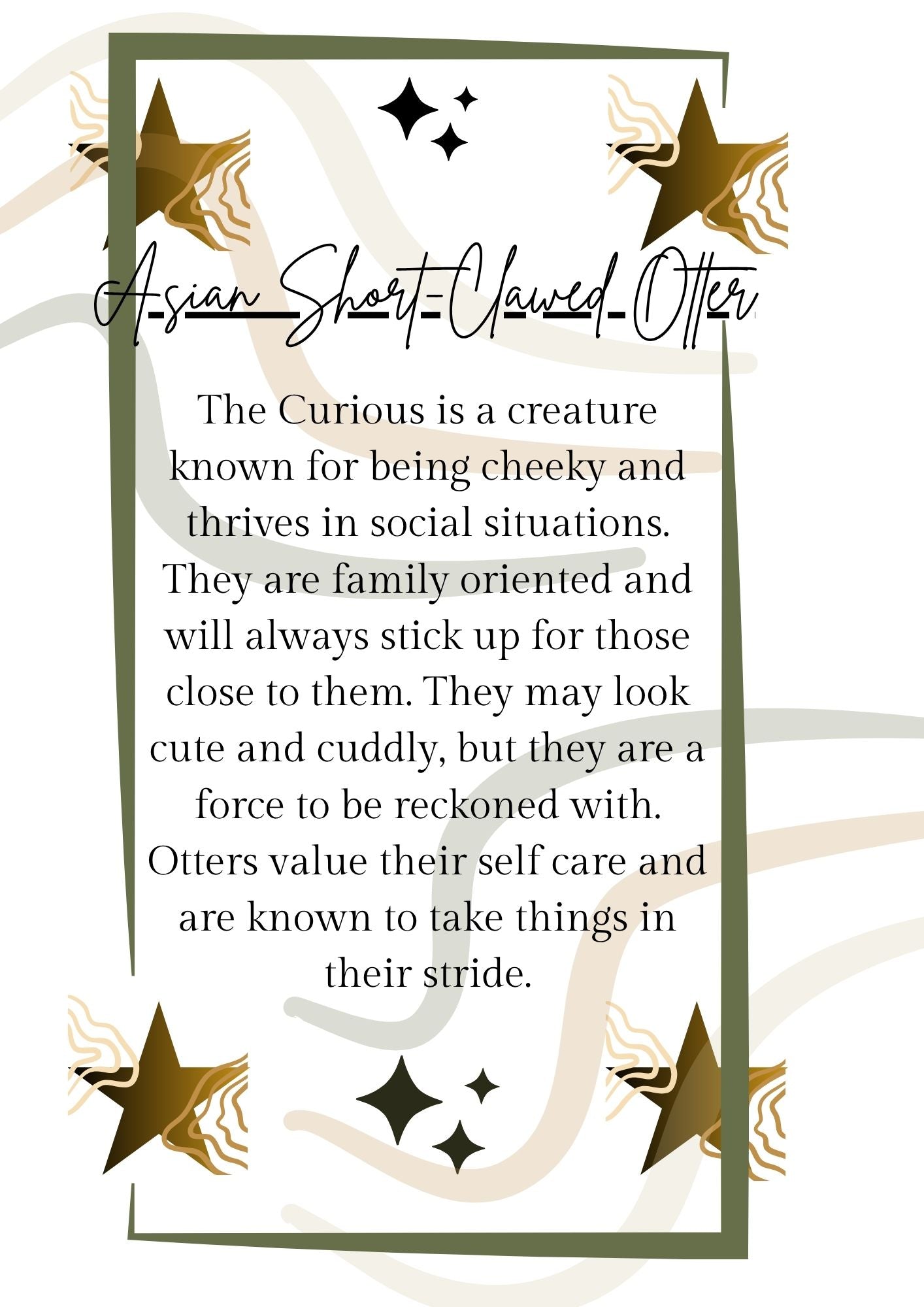 Natural Animal Tarot Cards